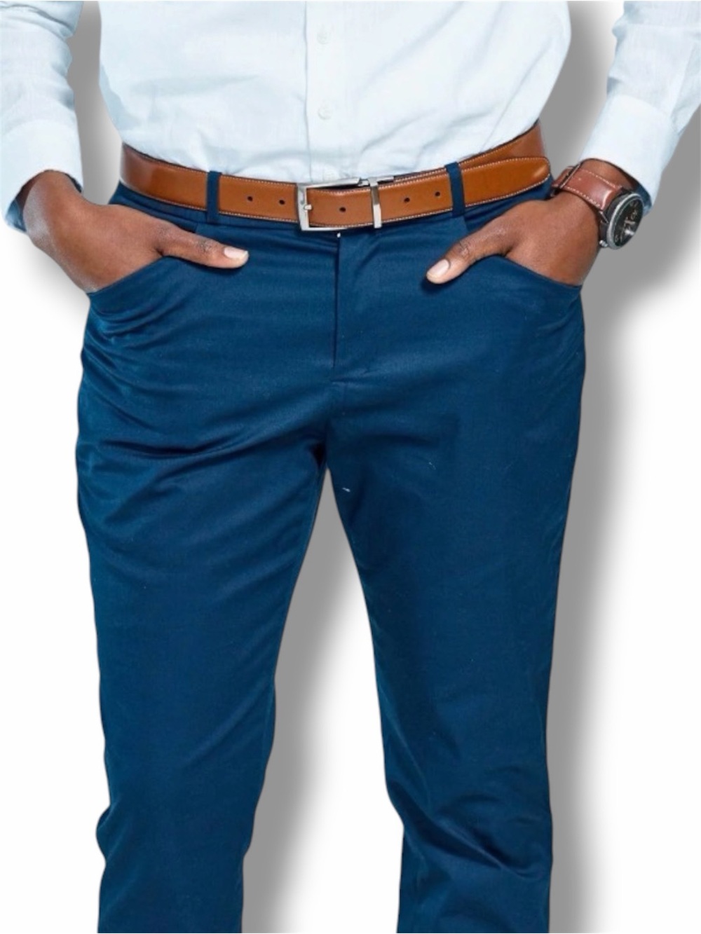 Kirrin Finch Windsor Chino Trousers Pants Size 6 Navy Blue - Picture 6 of 11